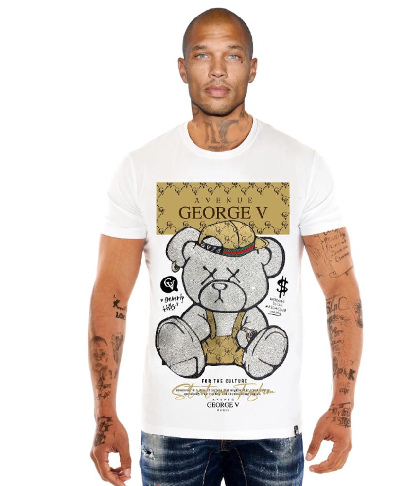 GV-2705 Avenue George V Paris Rhinestone Shinybear T-Shirt 