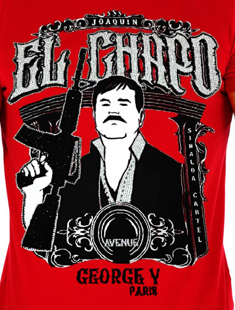GV-S2730 AVENUE GEORGE V EL CHAPO RHINESTONE T-SHIRT 