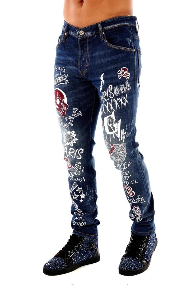GV-021 Avenue George V Rhinestone Jeans 